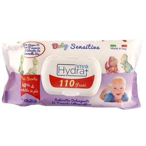 HYDRA VIVA+ 12 CONFEZIONI SALVIETTE DETERGENTI BABY SENSITIVE 1320 PZ