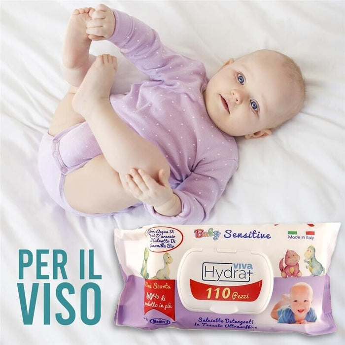 HYDRA VIVA + 24 CONFEZIONI SALVIETTE DETERGENTI BABY SENSITIVE 2460 PZ