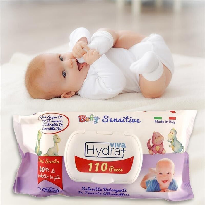 HYDRA VIVA+ 6 CONFEZIONI SALVIETTE DETERGENTI BABY SENSITIVE 660 PZ
