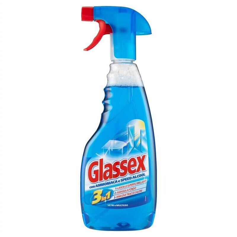 GLASSEX SET 12 PZ MULTIUSO SPRAY AMMONIACA 3IN1 500ML