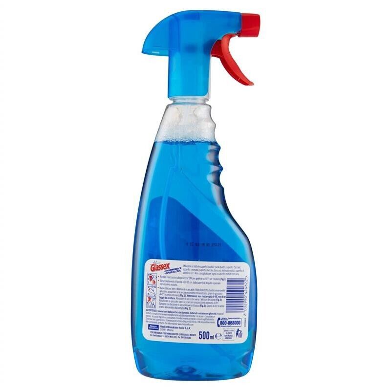 GLASSEX SET 12 PZ MULTIUSO SPRAY AMMONIACA 3IN1 500ML