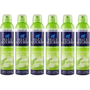 SET 6 FELCE AZZURRA ARIA DI CASA SPRAY AMBIENTE GIARDINO ZEN 250 ML