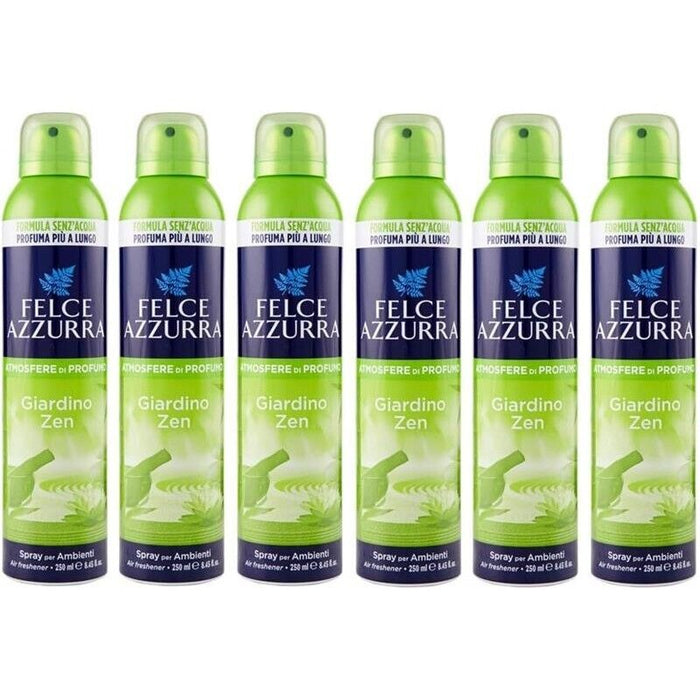 SET 6 FELCE AZZURRA ARIA DI CASA SPRAY AMBIENTE GIARDINO ZEN 250 ML