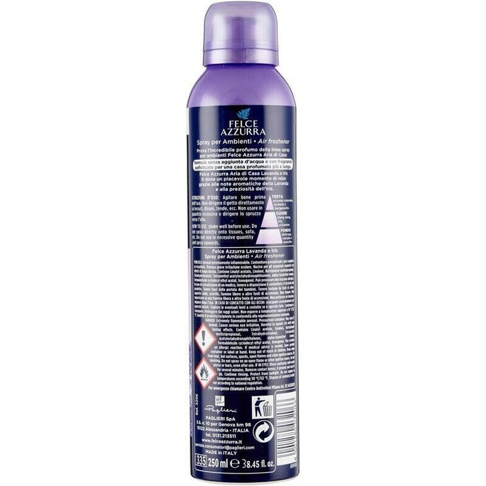 SET 12 FELCE AZZURRA ARIA DI CASA SPRAY PROFUMATORE D'AMBIENTE LAVANDA E IRIS 250 ML