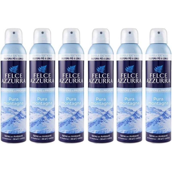 SET 6 FELCE AZZURRA DEODORANTE CASA SPRAY 250 ML PURA MONTAGNA