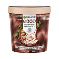 SET 3 GARNIER GOOD TINTA CAPELLI 5.5 CASTANO RAMATO IBISCO COLORAZIONE PERMANENTE SENZA AMMONIACA 90% NATURALE