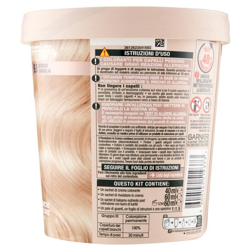 SET 2 GARNIER GOOD TINTA CAPELLI 9.1 BIONDO VANIGLIA COLORAZIONE PERMANENTE SENZA AMMONIACA 90% NATURALE