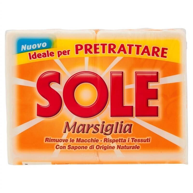 SOLE SAPONE MARSIGLIA 9 PZ DA 2X250GR FORMATO BIPACCO