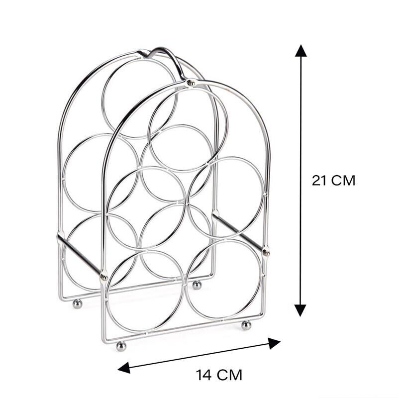 MA MAISON PORTABOTTIGLIE 5 POSTI 21X14 CM IN ALLUMINIO FORMA TONDA