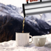 MA MAISON CARAFFA TERMICA INOX CM.11X30 H CON COMODO MANICO IN COLORAZIONE ACCIAIO