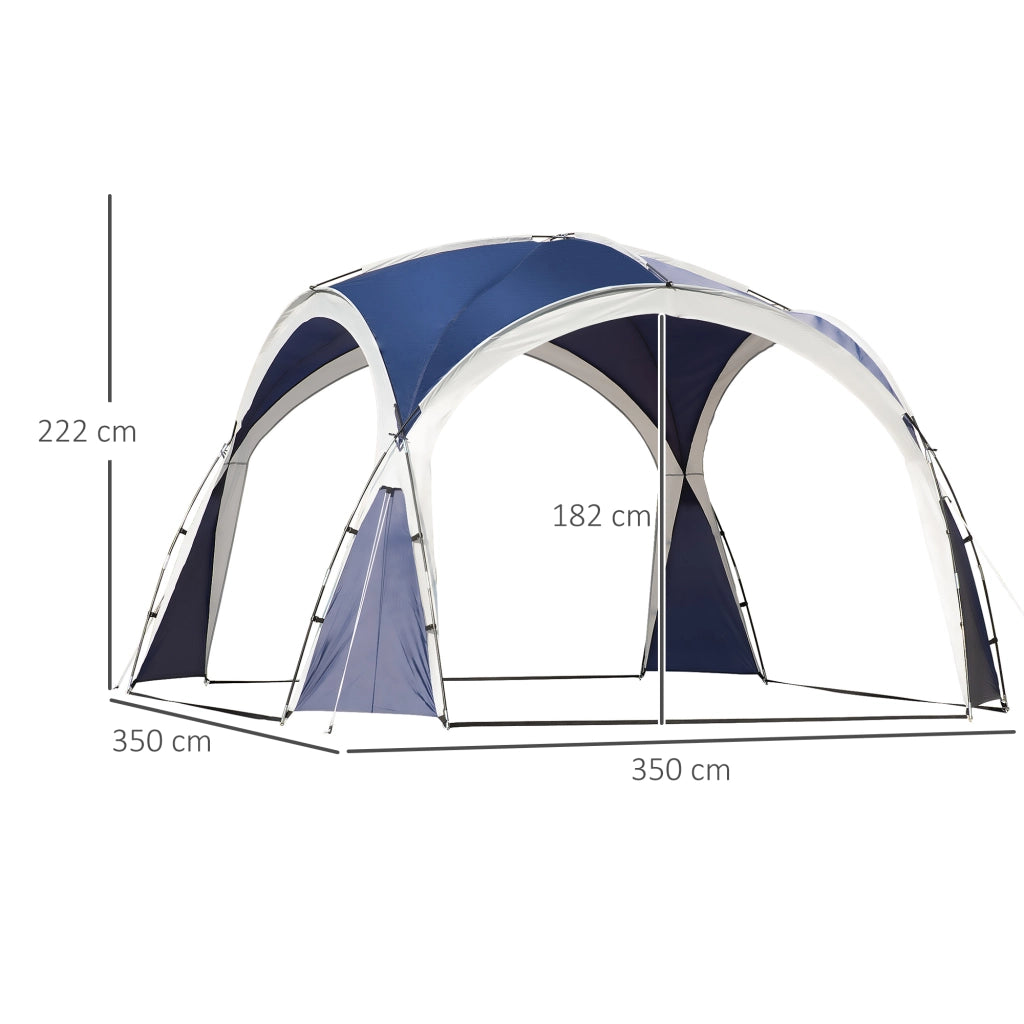 Gazebo a Cupola per 6-8 Persone ¨C zephmum ¨C 3.5x3.5x2.22 m Blu