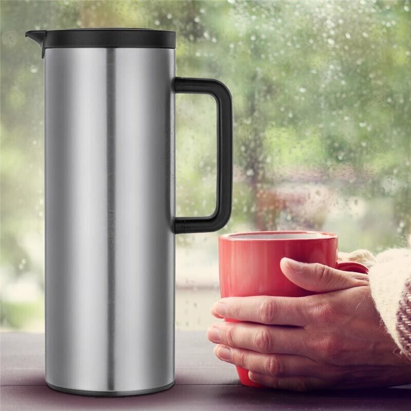 MA MAISON CARAFFA TERMICA INOX CM.11X30 H CON COMODO MANICO IN COLORAZIONE ACCIAIO