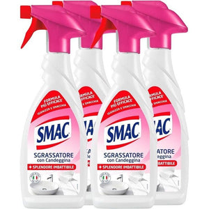SMAC SPRAY MULTIPACK DA 4 PZ SGRASSATORE 650 ML DISINFETTANTE CON CANDEGGINA