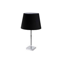 LAMPADA LUMETTO MODERNO CON BASE QUADRATA IN ACCIAIO E PARALUME NERO 30 X H 53 CM