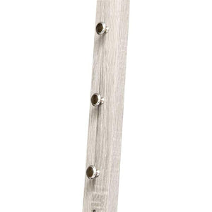 APPENDINO DA PARETE REALIZZATO IN LEGNO 25X6X70CM IN COLORE BIANCO CON 3 GANCI