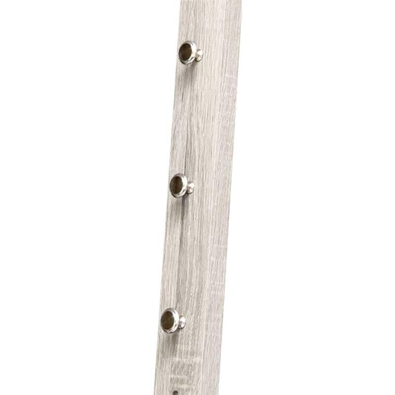 APPENDINO DA PARETE REALIZZATO IN LEGNO 25X6X70CM IN COLORE BIANCO CON 3 GANCI