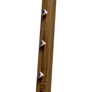 APPENDINO DA PARETE REALIZZATO IN LEGNO 25X6X70CM IN COLORE NOCE CON 3 GANCI