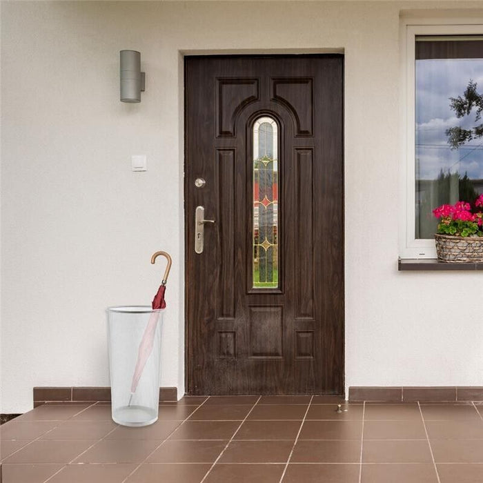 PORTA OMBRELLI IN METALLO TONDO 26X50 CM BIANCO