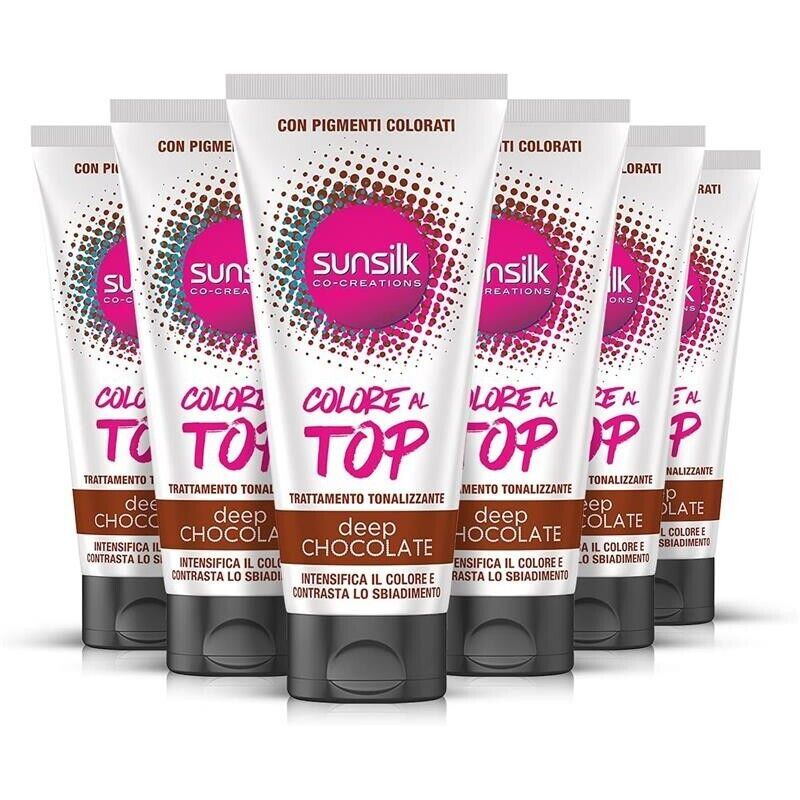 SUNSILK 6 PZ TRATTAMENTO TONALIZZANTE COLORE AL TOP 180 ML DEEP CHOCOLATE