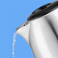 HIGH-TECH BOLLITORE ELETTRICO 2200 W IN ACCIAIO INOX 1,7 L ARGENTO E NERO CON ROTAZIONE E AUTOMATIC SWITCH OFF