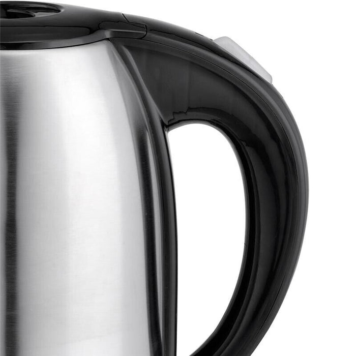 HIGH-TECH BOLLITORE ELETTRICO 2200 W IN ACCIAIO INOX 1,7 L ARGENTO E NERO CON ROTAZIONE E AUTOMATIC SWITCH OFF