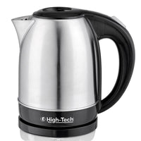 HIGH-TECH BOLLITORE ELETTRICO 2200 W IN ACCIAIO INOX 1,7 L ARGENTO E NERO CON ROTAZIONE E AUTOMATIC SWITCH OFF