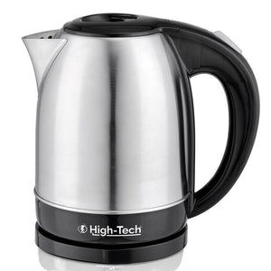 HIGH-TECH BOLLITORE ELETTRICO 2200 W IN ACCIAIO INOX 1,7 L ARGENTO E NERO CON ROTAZIONE E AUTOMATIC SWITCH OFF