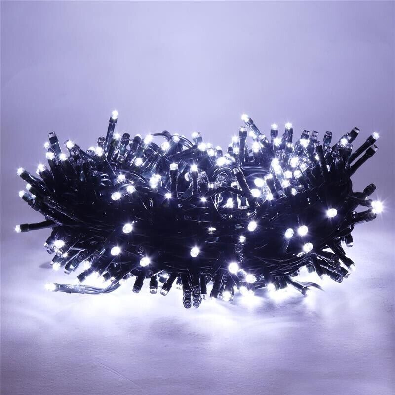 HIGH-TECH LUCI DI NATALE 500 LED BIANCO FREDDO DA INTERNO E ESTERNO 26,5 METRI