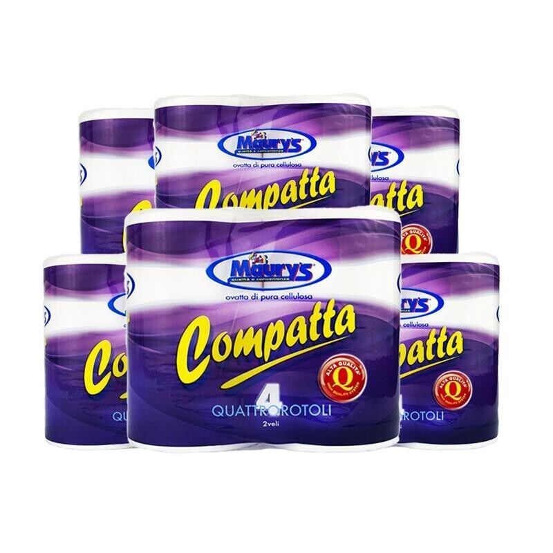 MAURY'S CARTA IGIENICA 24 ROTOLI 2 VELI COMPATTA 780GR ALTA QUALITÀ