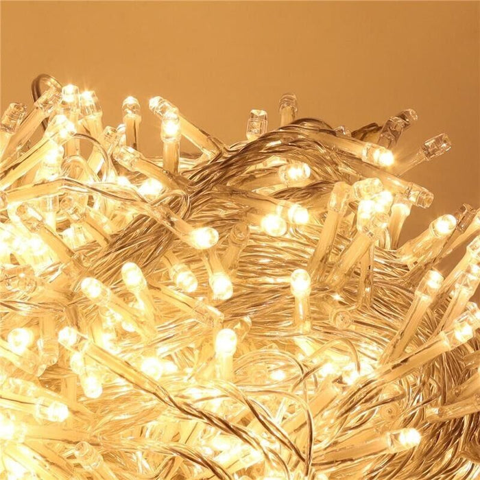 HIGH-TECH LUCI DI NATALE 500 LED BIANCO CALDO DA INTERNO E ESTERNO 26,5 METRI