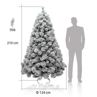 ALBERO DI NATALE GRAN SASSO INNEVATO ARTIFICIALE ALTEZZA 210 CM
