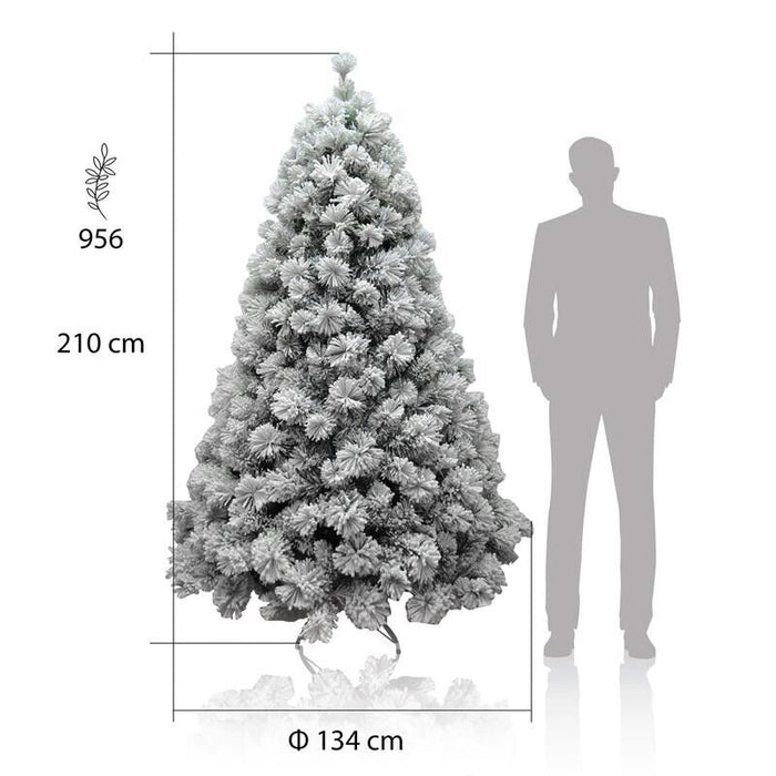 ALBERO DI NATALE GRAN SASSO INNEVATO ARTIFICIALE ALTEZZA 210 CM