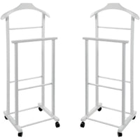 DOPPIO INDOSSATORE FAGGIO DA CAMERA BIANCO IN LEGNO 43X33X105H CM