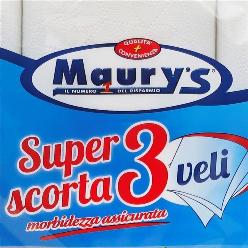 MAURY'S CARTA IGIENICA 36 ROTOLI A 3 VELI GR1600
