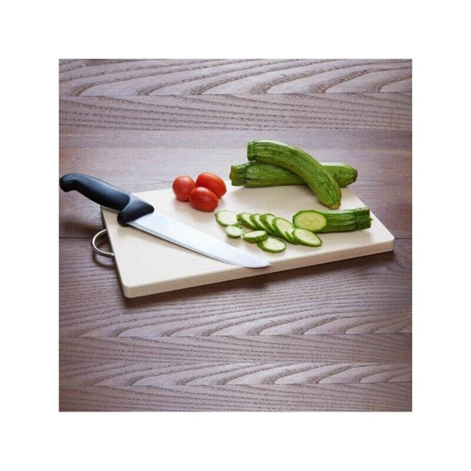 TAGLIERE IN LEGNO CON MANICO DI FERRO 35.5 X 22 X 2 CM