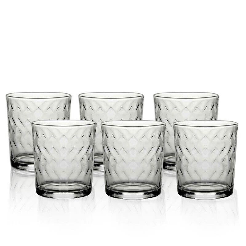 SET DI 6 BICCHIERI MODELLO ZIG ZAG REALIZZATI IN VETRO PER ACQUA CAPIENZA DA 250 ML