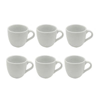 MA MAISON SET 6 TAZZINE MODELLO PERLA TAZZINA DA CAFFÈ BIANCA IN POCELLANA