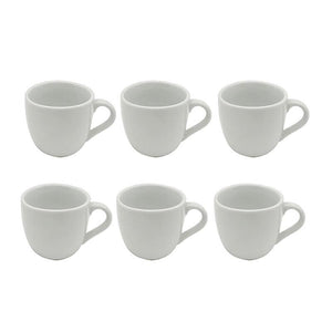 MA MAISON SET 6 TAZZINE MODELLO PERLA TAZZINA DA CAFFÈ BIANCA IN POCELLANA