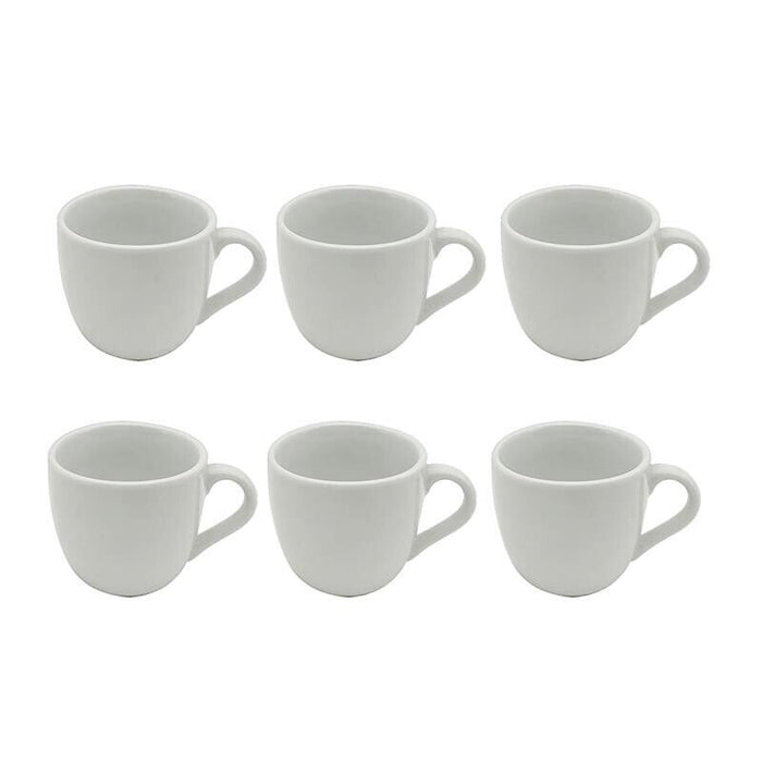 MA MAISON SET 6 TAZZINE MODELLO PERLA TAZZINA DA CAFFÈ BIANCA IN POCELLANA