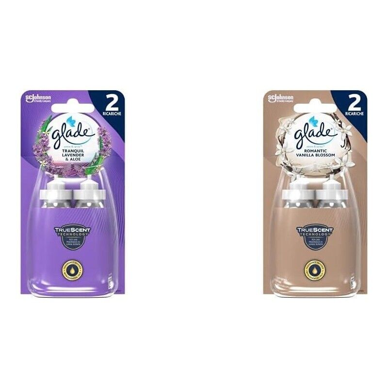 GLADE SENSE & SPRAY RICARICHE PER AMBIENTI 2 X 18 ML VANIGLIA E LAVANDA E ALOE