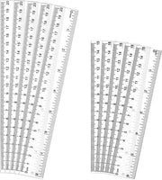 Set di livella trasparente da 10 pezzi - 15/20 cm - Resistente allo shock - Strumento di misura - Scuola/Casa - Materiale leggero in plastica - Livella
