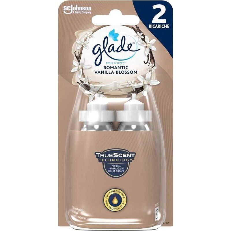 GLADE SENSE & SPRAY RICARICHE PER AMBIENTI 2 X 18 ML VANIGLIA E LAVANDA E ALOE