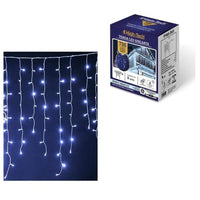 HIGH-TECH TENDA A CADUTA SFALSATA CON 736 LUCI LED IN COLORE BIANCO GHIACCIO