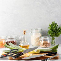 MA MAISON CEPPO IN LEGNO CON 11 COLTELLI + 1 FORBICE CON MANICI COLOR NERO