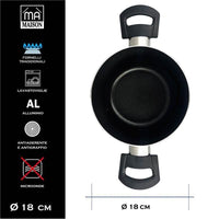 MA MAISON PENTOLA LINEA ALESSIA 18 CM ANTIADERENTE E ANTIGRAFFIO IN ALLUMINIO