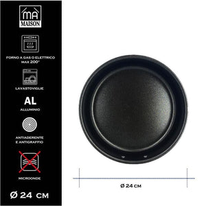 MA MAISON TORTIERA LINEA ALESSIA 24 CM ANTIADERENTE E ANTIGRAFFIO IN ALLUMINIO