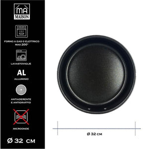 MA MAISON TORTIERA LINEA ALESSIA 32 CM SPESSORE 1,40 MM ANTIADERENTE E ANTIGRAFFIO IN ALLUMINIO