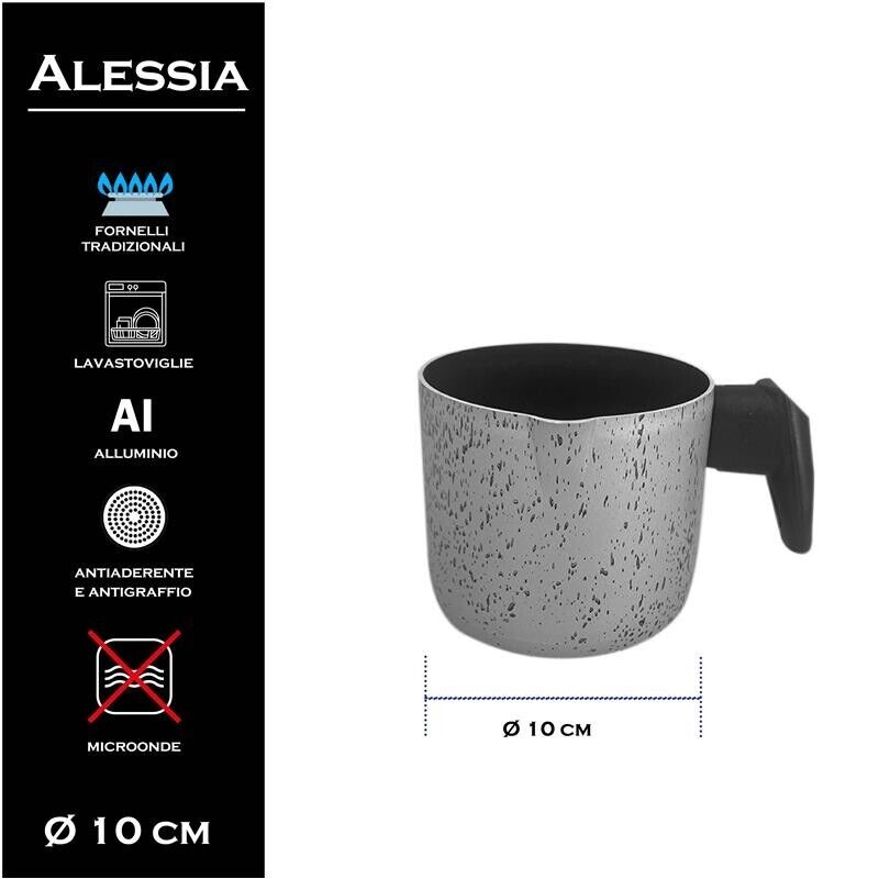 MA MAISON BOLLI LATTE LINEA ALESSIA 10 CM SPESSORE 1,50 MM ANTIADERENTE E ANTIGRAFFIO IN ALLUMINIO