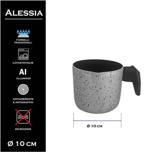 MA MAISON BOLLI LATTE LINEA ALESSIA 10 CM SPESSORE 1,50 MM ANTIADERENTE E ANTIGRAFFIO IN ALLUMINIO