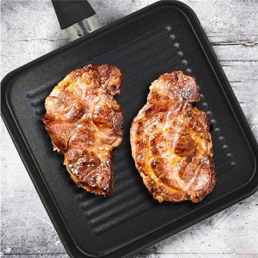 MA MAISON BISTECCHIERA LINEA ALESSIA 23.5X23.5 CM QUADRTA ANTIADERENTE E ANTIGRAFFIO IN ALLUMINIO